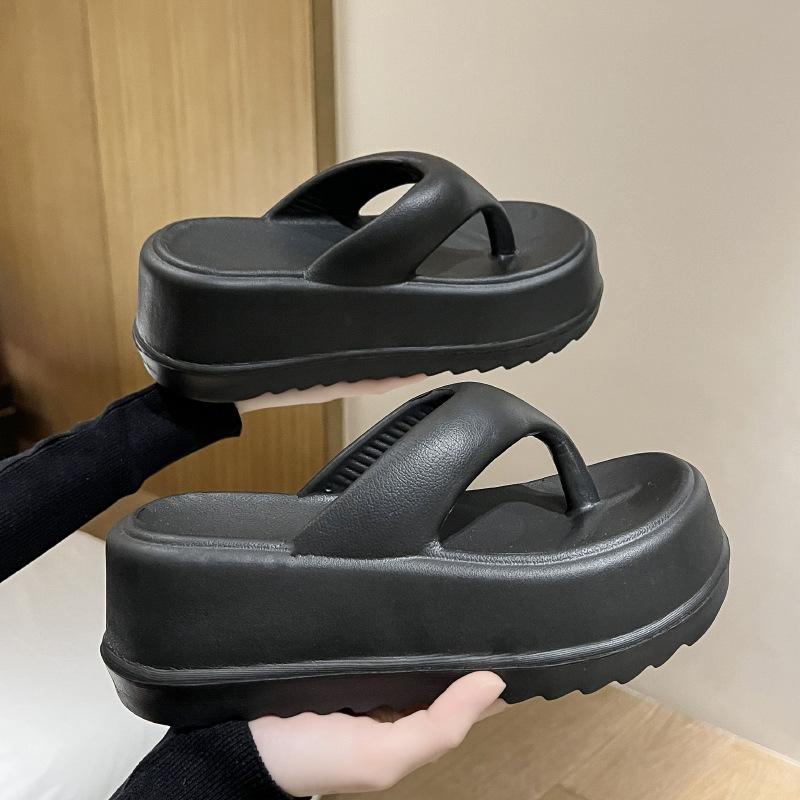 2025Women Platform Sandals Women Flip-flops EVA Heels Sandals For Women Fashion Beach Slides Outdoor Soft Heel Cloud Slippers