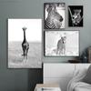 Giraffe Wolf Zebra Koala Animal Wall Art Poster Black White Picture In Retro Style Print Decorative Painting Modern Home Decor