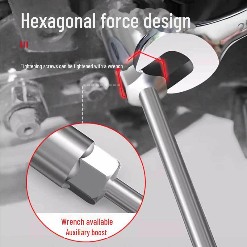 Hexagonal T-Type Manual Torque Wrench with Extended Socket