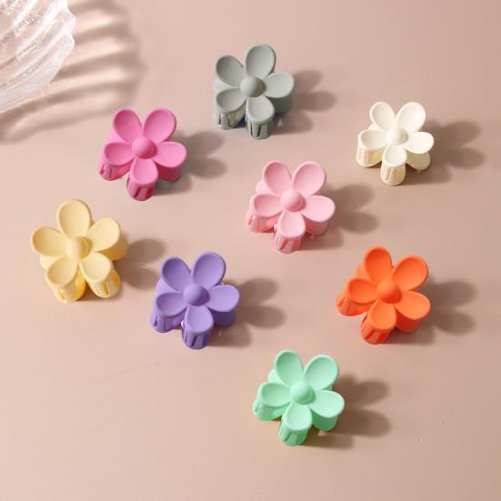 2 шт., маленький коготь для волос в форме цветка, легко открывается, сильная фиксация, боковая шпилька, пластиковая смола, мини-заколка для волос, аксессуар для волос для ежедневной вечеринки