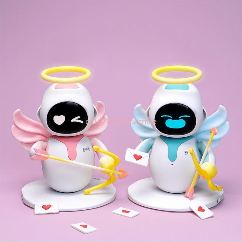 Eilik Robot Toy Smart Companion Pet Robot Настольная игрушка Настольный робот-компаньон синий и розовый