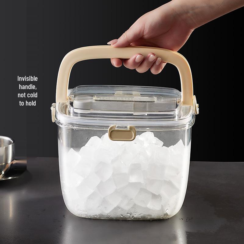 Large Transparent Outdoor Camping Ice Bucket with Tray