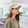 Новые хлопковые льняные шапки, фетровые береты для женщин, британский стиль, береты для девочек, элегантные женские однотонные шляпы