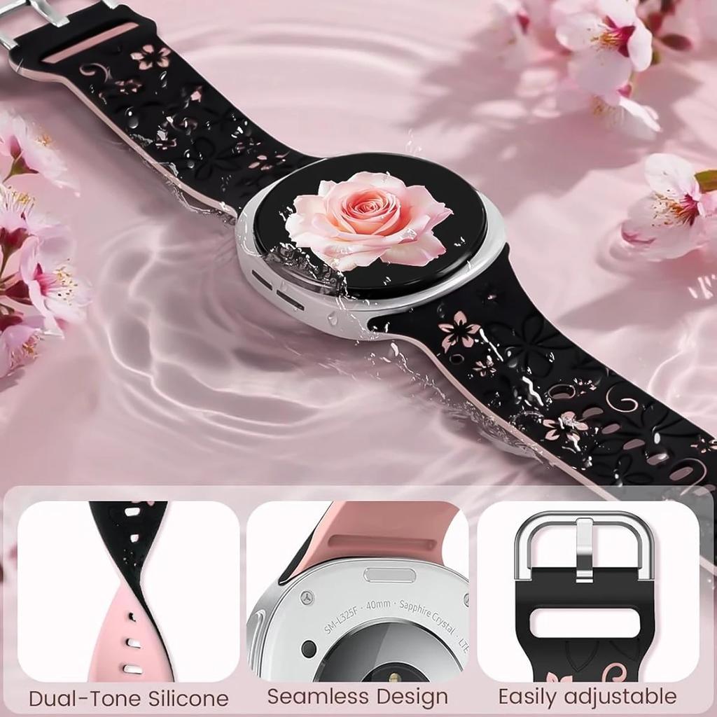 Силиконовый ремешок для часов с резным принтом для Samsung Galaxy Watch 8 Classic 46 мм/Watch 8 40 44 мм браслет для Samsung Watch 8 ремешок