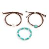 Ingemark 3Pcs/Set Vintage Resilient Beads Bracelet for Women Trend Creative Korean Velvet Adjustable Rope Chain 2026 New Jewelry