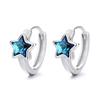 S925 Sterling Silver Korean Fashion Blue Star Earrings Women's Premium Earrings Ear Buckles Niche Versatile Earrings