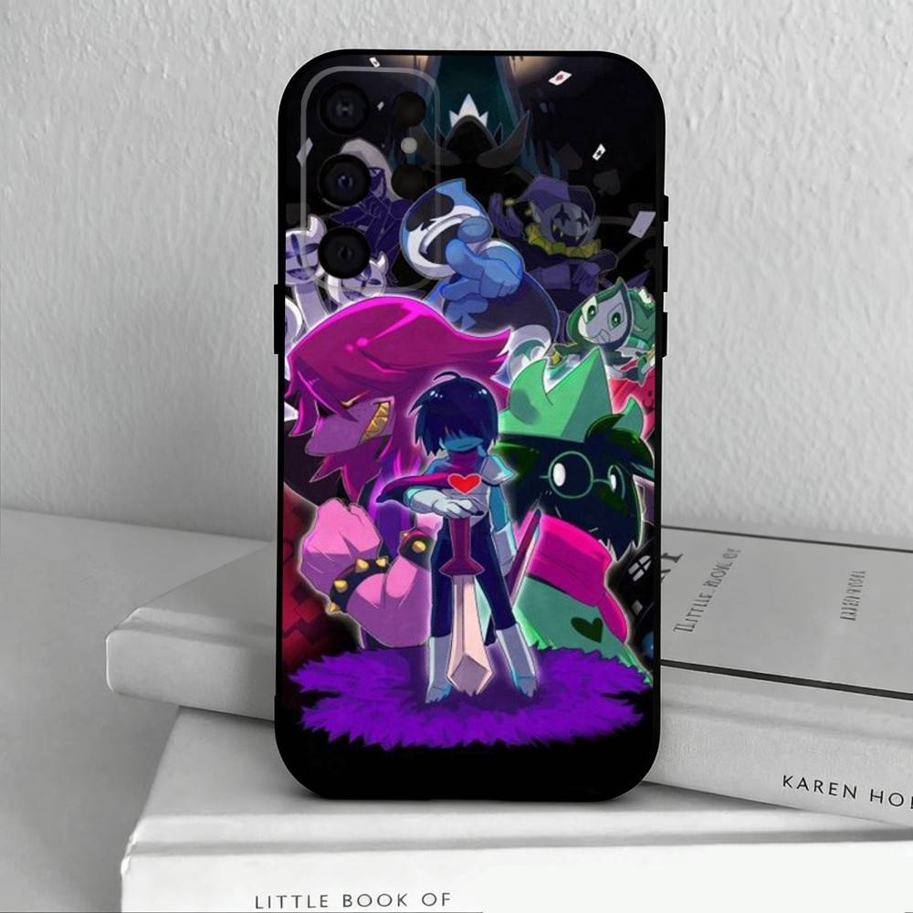 Чехол для телефона D-Deltarune-E для Samsung S25,24,23,22,30,21,10,9,Ultra,Plus,Lite,FE,4,5 G Мягкий Черный Чехол