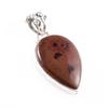 Natural Mahogany Red Obsidian 925 Solid Sterling Silver Gift Pendant 1.3" L3M61