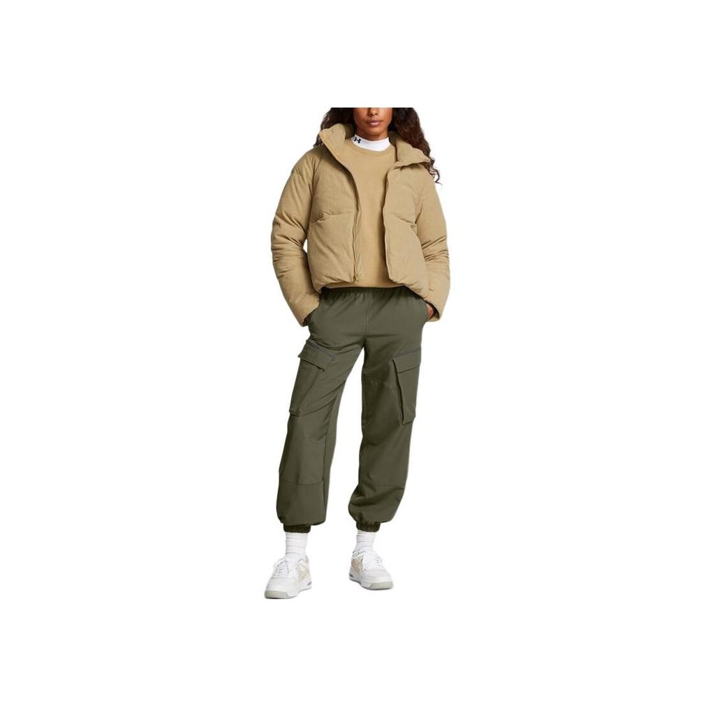 Under Armour Coldgear Limitless Stand Collar Теплый однотонный повседневный пуховик с длинным рукавом Женская верхняя одежда Camel-Brown 1384652-263