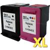 Pack 2 Compatible HP 301 XL Cartridges - ENVY 4502 - 1 Black and 1 Color