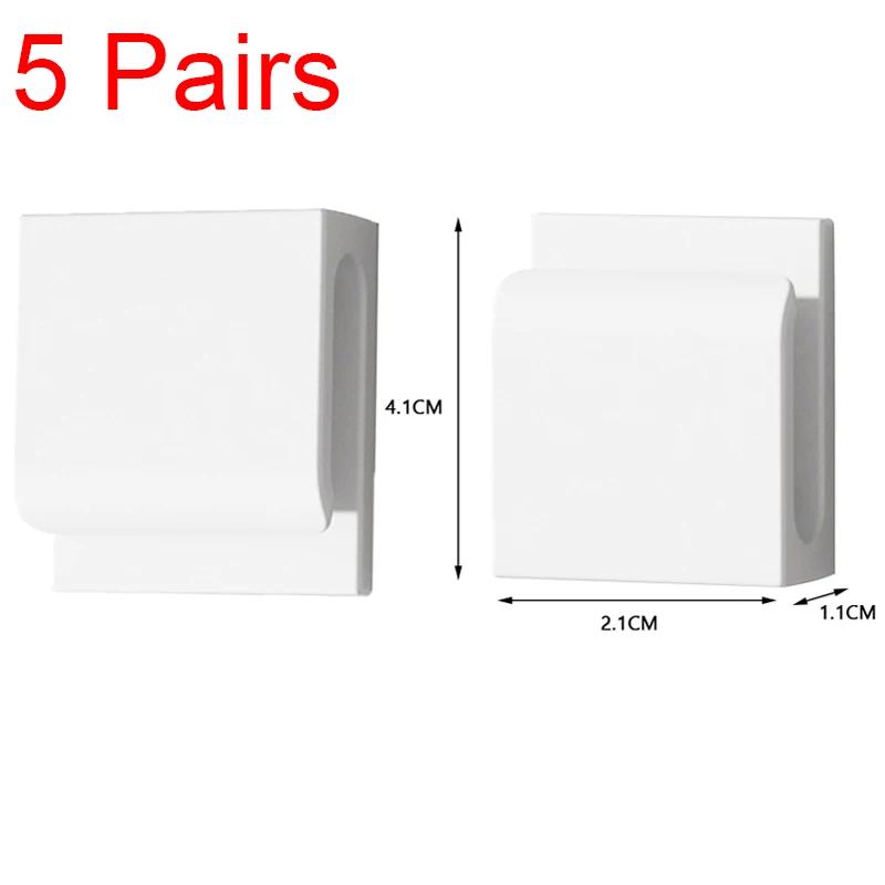 1/5/10 пар многофункциональных крючков, самоклеящиеся настенные крючки без перфораторов, вилка для зарядки телефона, органайзер, держатель для пульта дистанционного управления