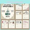 Taylor 2025 Calendar Swift Roaring Twenties Lyrics Wall Calendar Cat Dog Pattern