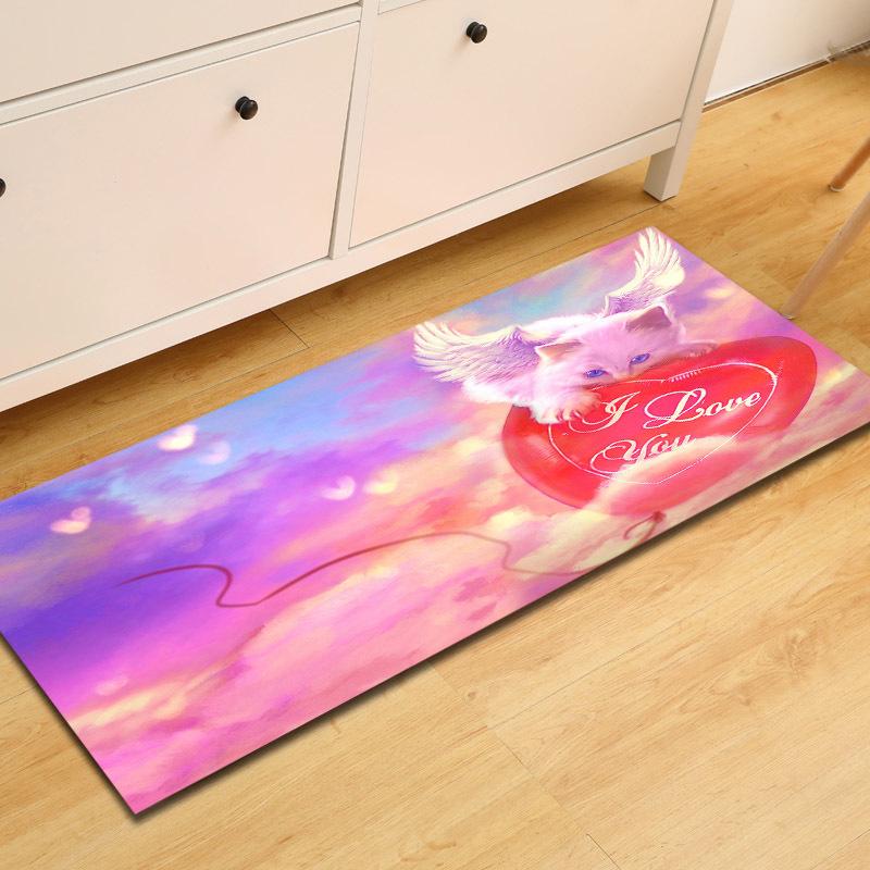 Valentine'S Day Carpet Long Floor Mat Love Theme Doormat