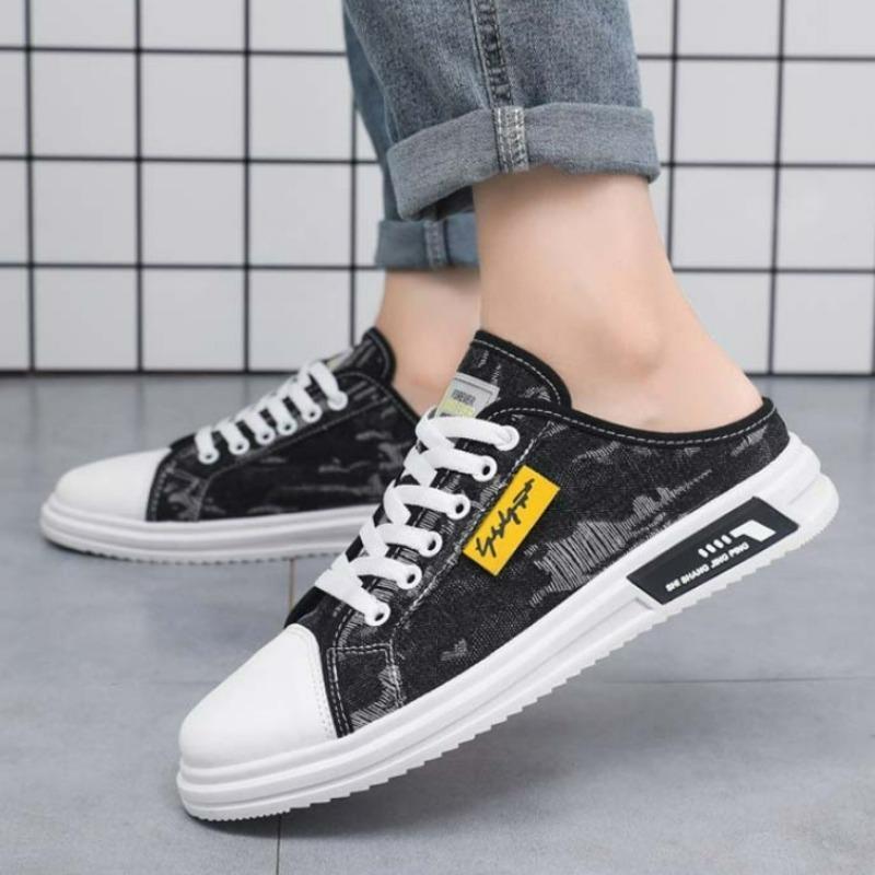 Мужская обувь Кроссовки Летние мужские полутапочки Студенческие универсальные дышащие повседневные туфли Нескользящие тапочки Zapatillas De Deporte