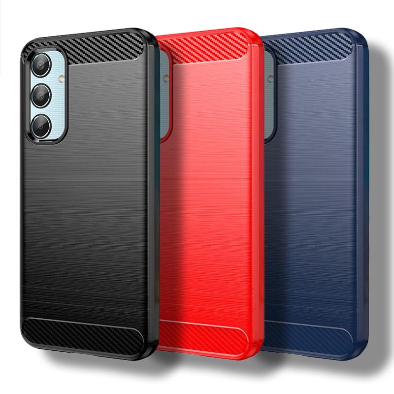 Для Samsung Galaxy M35 5G Чехол для Samsung M35 Чехол 6,6 дюймов из углеродного волокна Противоударный силиконовый бампер для Samsung Galaxy M35