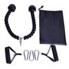 Gym Cable Machine Attachment Set Triceps Pull Down Rope with Resistance Bands Handle and Carabiner Fitness Equipment