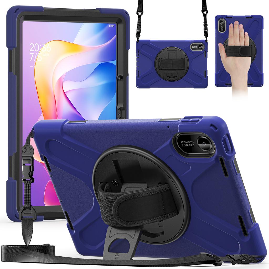 Armor Case for Xiaomi Redmi Pad 2 2025 11.0 Inch Model 25040RP0AG 25040RP0AI Heavy Duty Rotating Stand Cover with Shoulder Strap