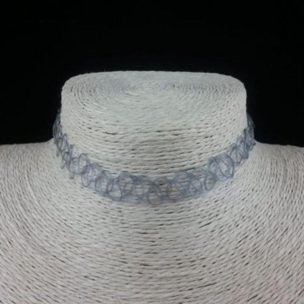 Качественное плетеное рыбье волокно эластичное ретро ожерелье винтажное эластичное колье-чокер тату-чокер