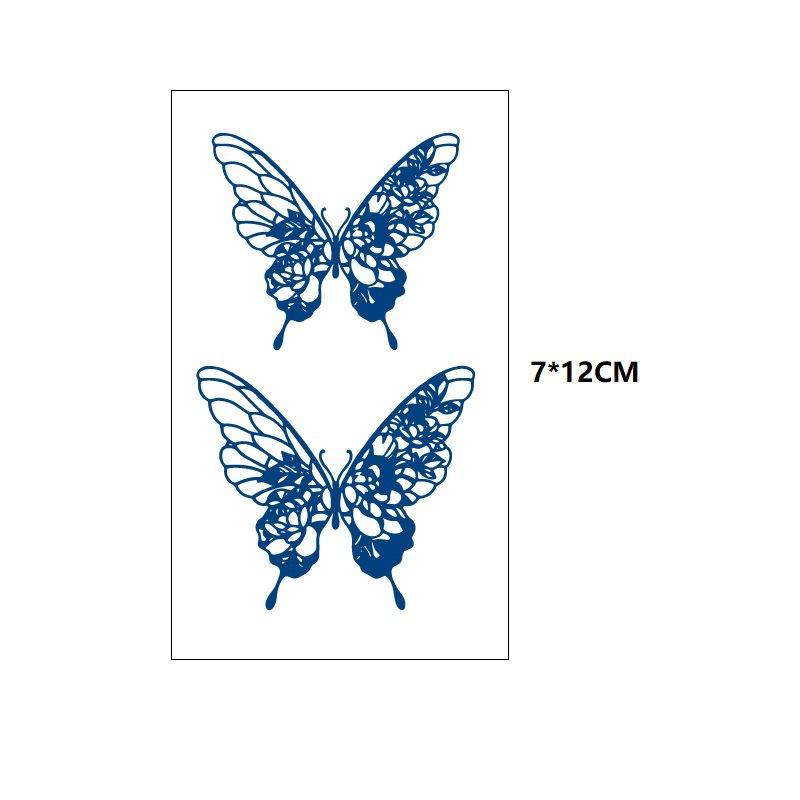 Маленький свежий крест ЭКГ маленькая змея рыбий хвост маленький узор неотражающая переносимая вода имитация стойкой татуировки наклейка