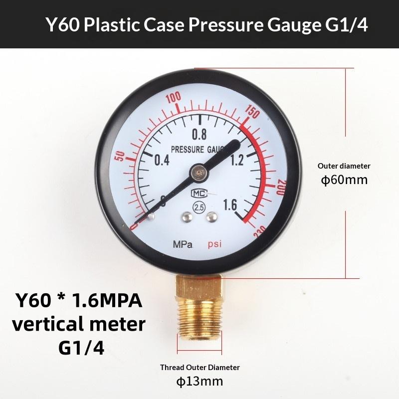 New Sale 1Pcs 0-25Bar 0-10Bar 0-12Bar Hydraulic Fluid Measuring Instrument Air Compressor Pressure Gauge DIY Accessories