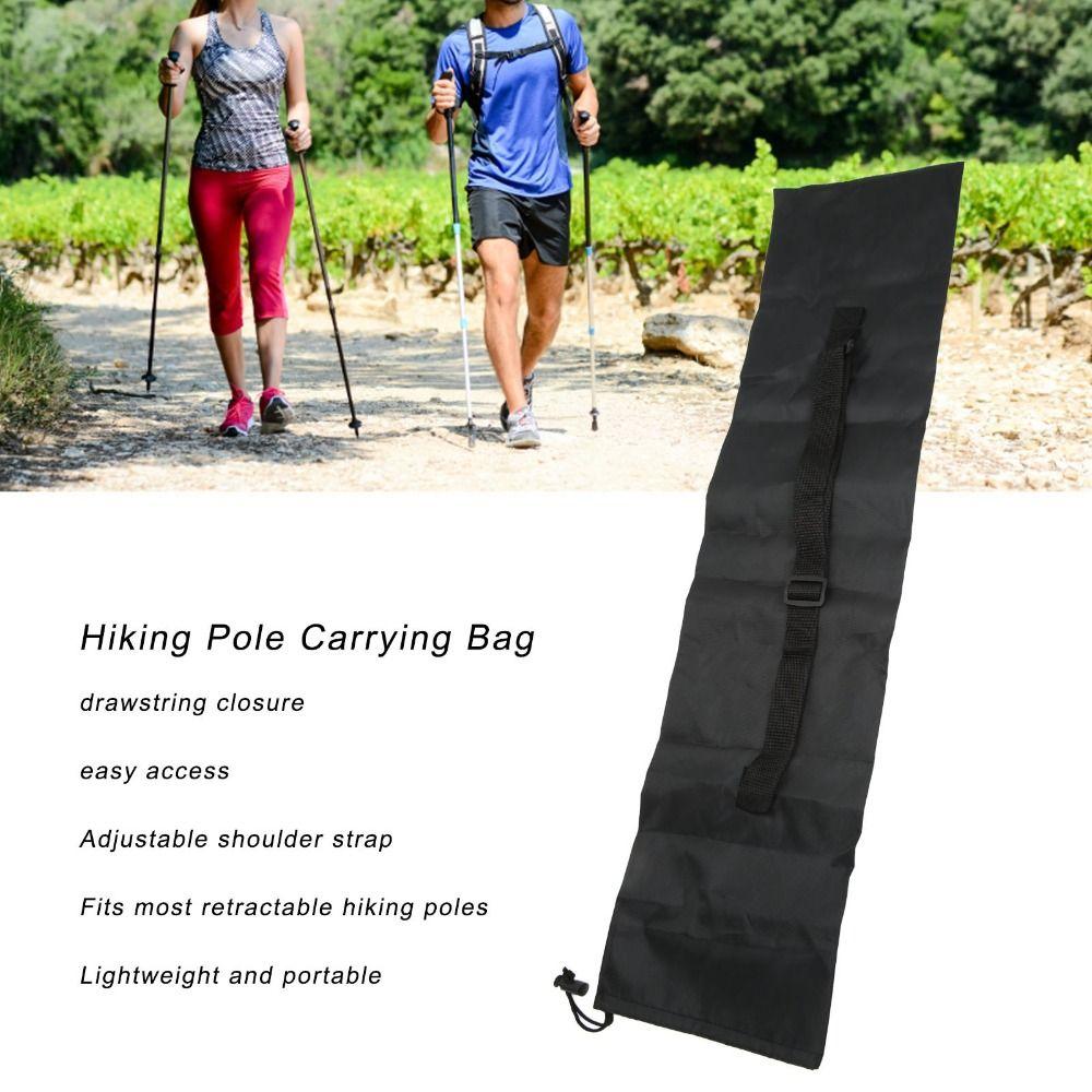 2 Pcs Oxford Cloth Hiking Pole Carrying Bag Collapsible Walking Sticks Bag Hiking Gear