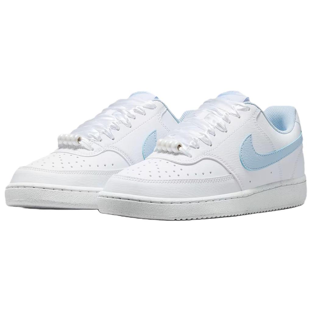 Nike Court Vision Low Синтетическая кожа Дышащая Поддержка Низкие Кеды для скейтбординга Женские IB6652-102