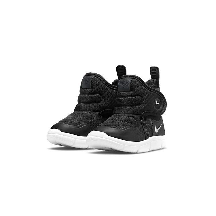 Nike Детские кроссовки для начинающих, удобные, нескользящие, с амортизацией, износостойкие, термо, высокие, черные с серебристым, AV8338-005