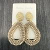 INKDEW Big Water Drop Shape Drop Earrings For Women Colorful Beads Handmade Threading Crystal Long Earrings Jewelry Gift EA144