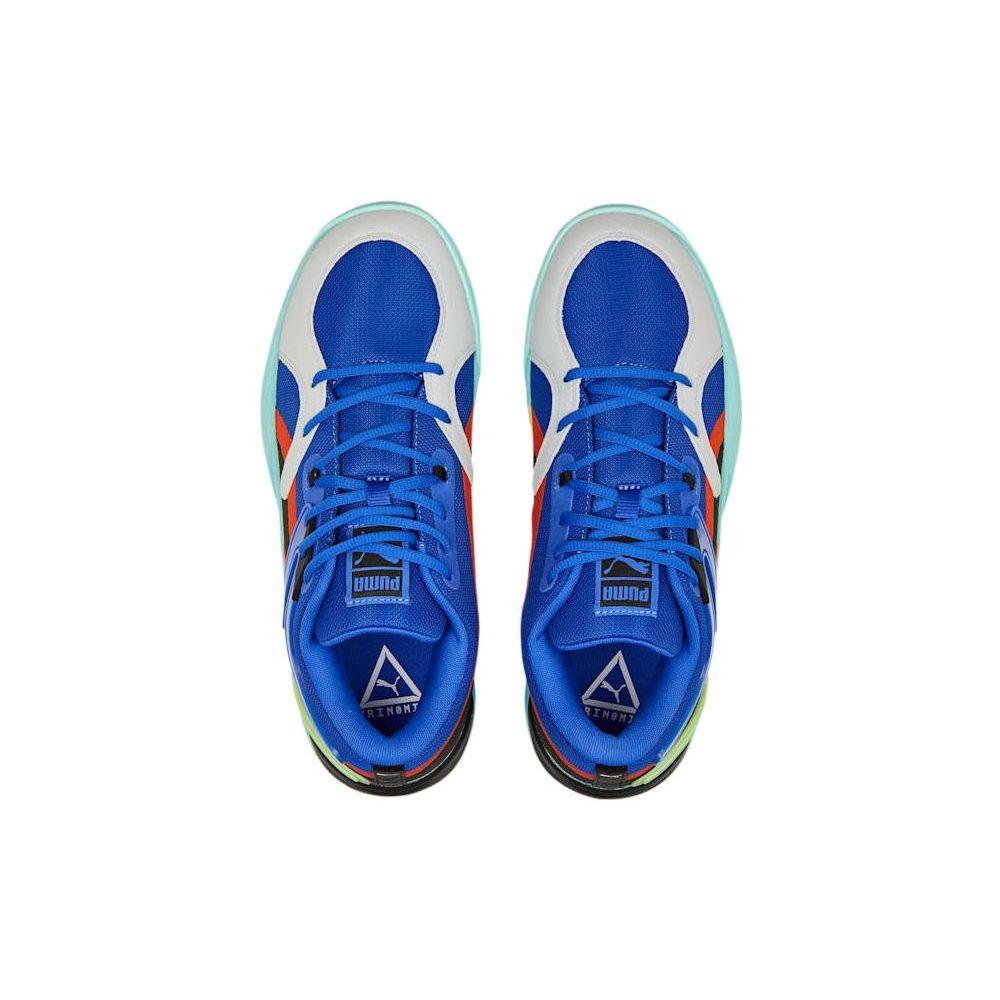 Puma Trc Blaze Court Fashion Универсальная Амортизация Нескользящие Износостойкие Низкие Баскетбольные Кроссовки Унисекс Синий 376582-28