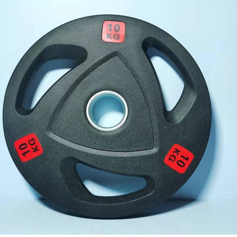 WEZHO 10kg Rubber Coated Barbell Plate