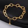 18K Gold Minimalist Thick Chain Bracelet Personalized Punk Geometric Bracelet  Bangles Jewelry for Female Jewelry Gift