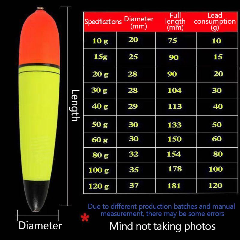 Поплавок для рыбалки Zhongtongji из ЭВА Zhongtonghai Pole, привлекающий внимание поплавок для дальних дистанций, большой объект, большая голова, скользящий поплавок для ловли морского окуня