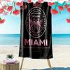 Пляжное полотенце с принтом Inter Miami CF, большое, мягкое, быстросохнущее, для пляжа, кемпинга, плавания