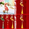Изысканный металлический брелок с кисточкой в виде китайского дракона, очаровательный аксессуар для подарков и коллекционеров