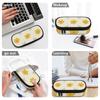 Pen Case 300D Polyester Casual Large Capacity Secure Zipper with Main Compartment Mesh Pocket and Pen Slots for Teens and Students
