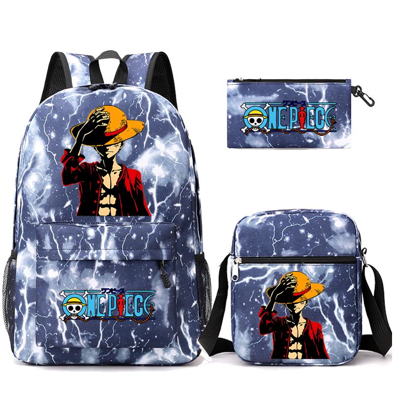 3 шт./компл. аниме цельный противоугонный рюкзак с моющейся сумкой через плечо пенал для девочек мальчиков подростков детей студентов рюкзак для отдыха Mochila