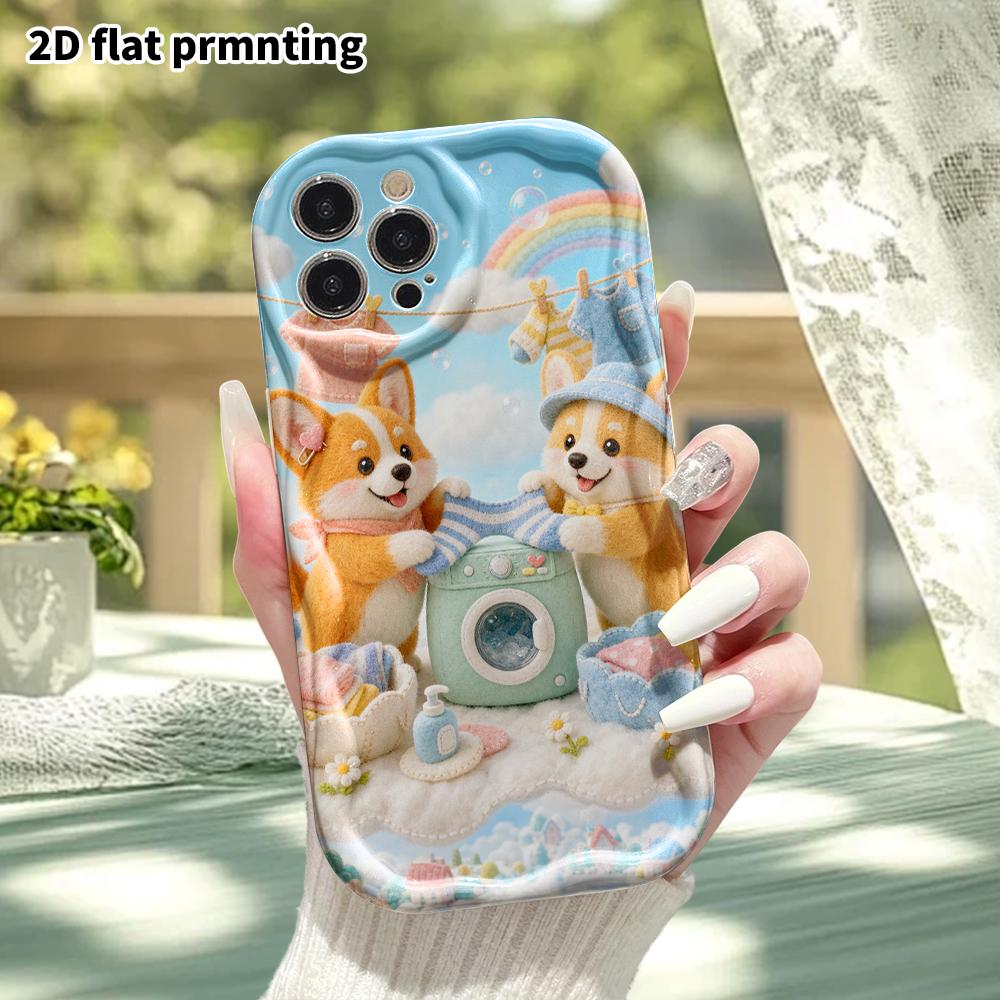 Phone Case: 2D flat, suitable for iPhone 18, 17, 16, 15, 14, 13, 12Pro protective case, Laundry Time, perfect Christmas and Halloween holiday gift