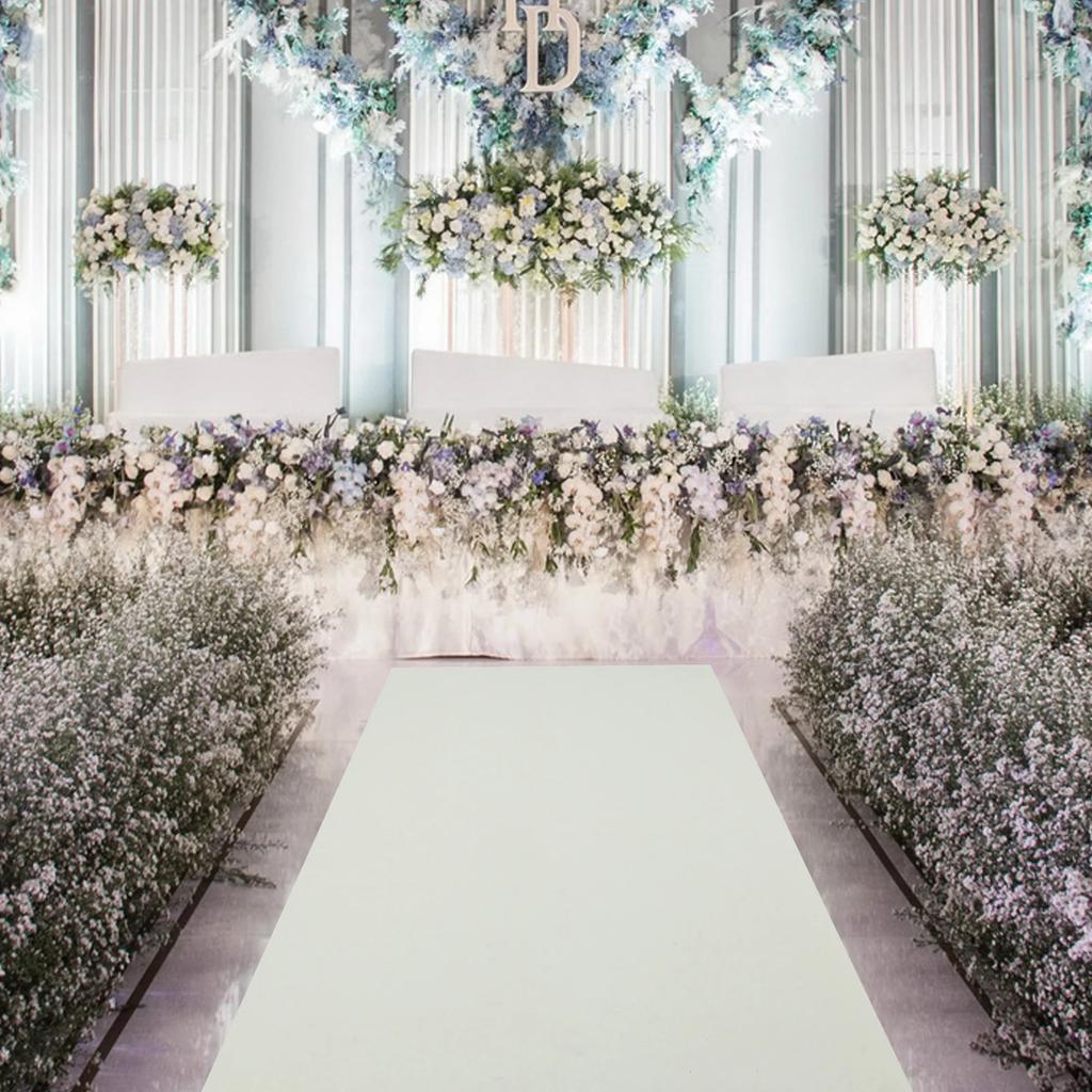 White Carpet Runner for Party, White Aisle Runner for Wedding Ceremony, 33*3ft Wedding Aisle Runner Indoor Outdoor Decorations