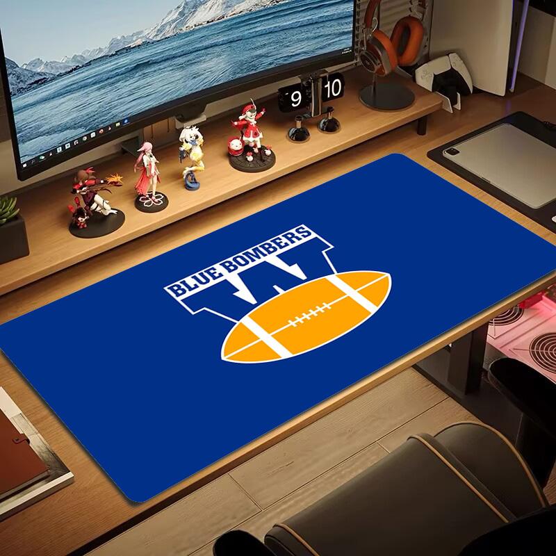 Winnipeg Blue Bombers Color Mouse Pad Large Gaming Table Cushion Non-slip Laptop Tablet Big Mousepad XXL Mat Mini PC Playmat With Lock edge