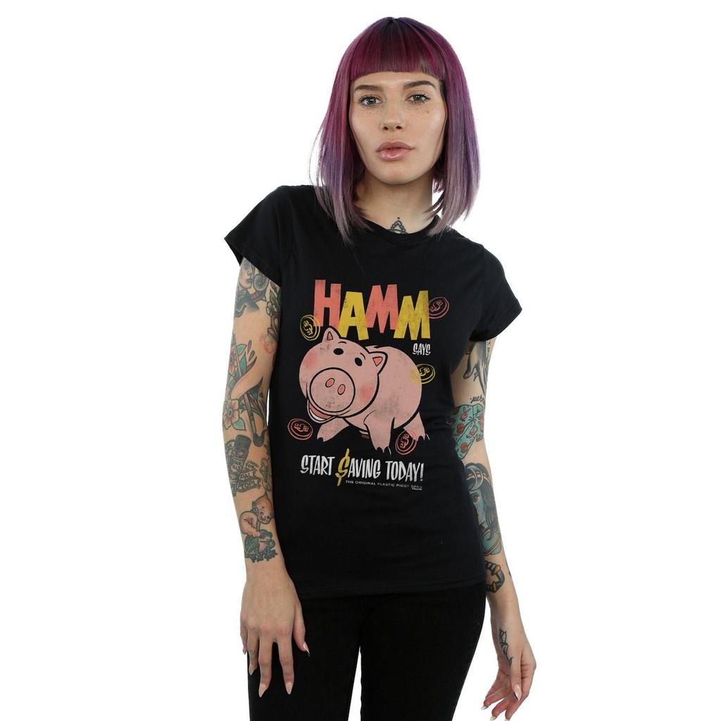 Disney Womens/Ladies Toy Story 4 Hamm The Piggy Bank Cotton T-Shirt