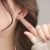 S925 Sterling Silver Hoop Earrings, Women's High-End Niche Stud Earrings, Trendy Plain Hoops