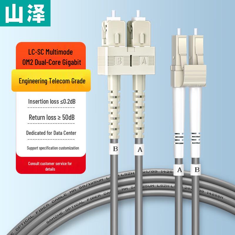 SAMZHE OM2 Multimode Duplex Fiber Optic Patch Cord