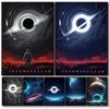 Космическая фантастика Интерстеллар Черная дыра Вселенная Планета Плакат Подарок Картина на холсте Современная настенная живопись Печать Декор для гостиной и спальни