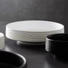Ceramic Soup Bowl White Black Hammer Eyed Deep Dish Fruit Bowl Baked Rice Sushi Plate Salad Bowl Round Platter Tableware Plate