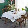 Living Room Dining Table Printing Cloth Tablecloth Supply White Modern Simple Household Decoration Round Table Cloth