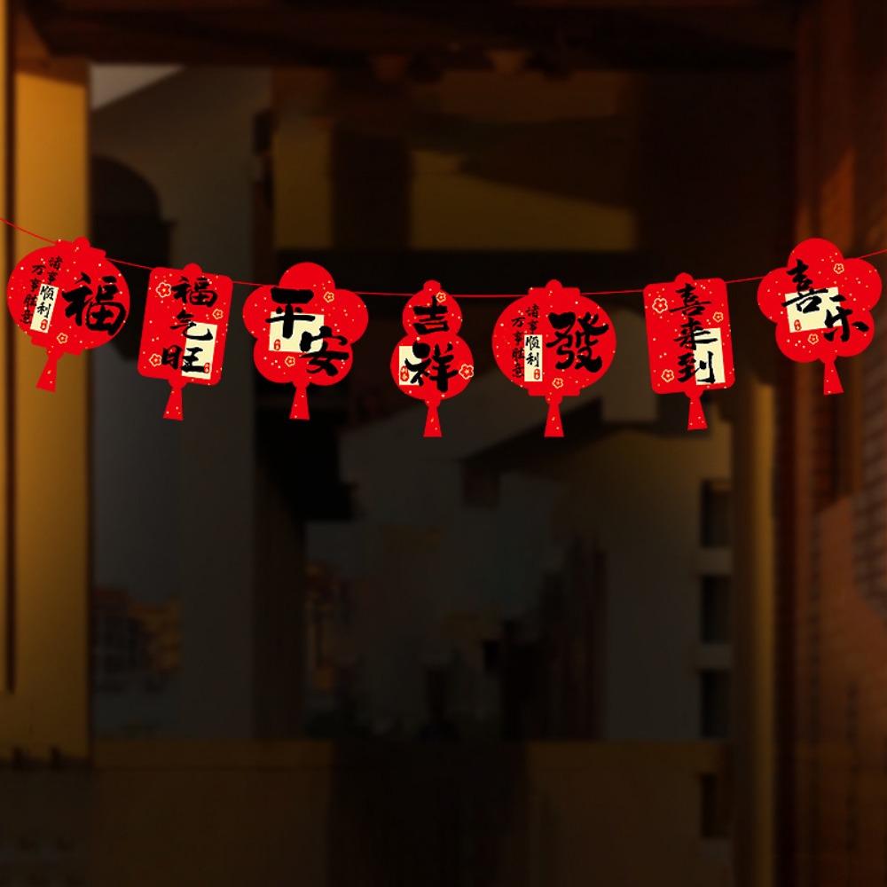 Paper Pull Flag Ornament Cartoon Snake Year Banner Hanging Snake Pendant Spring Festival