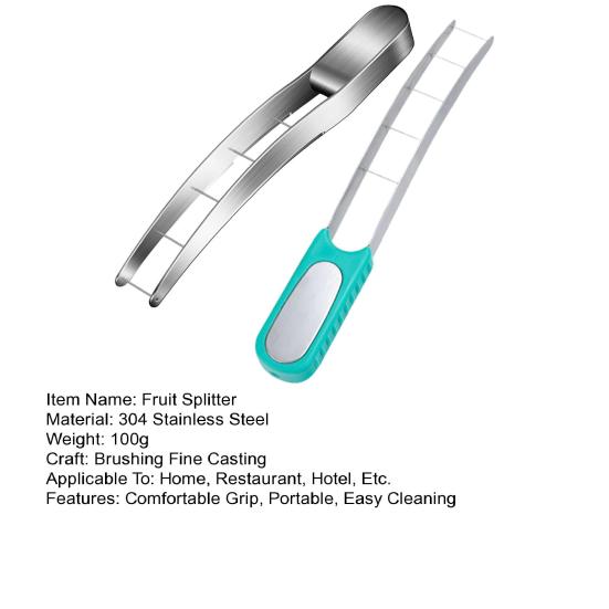 Watermelon Cutter Slicer Stainless Steel Fruit Splitter with Safe Grip Melon Slicers Tool Kitchen Gadget