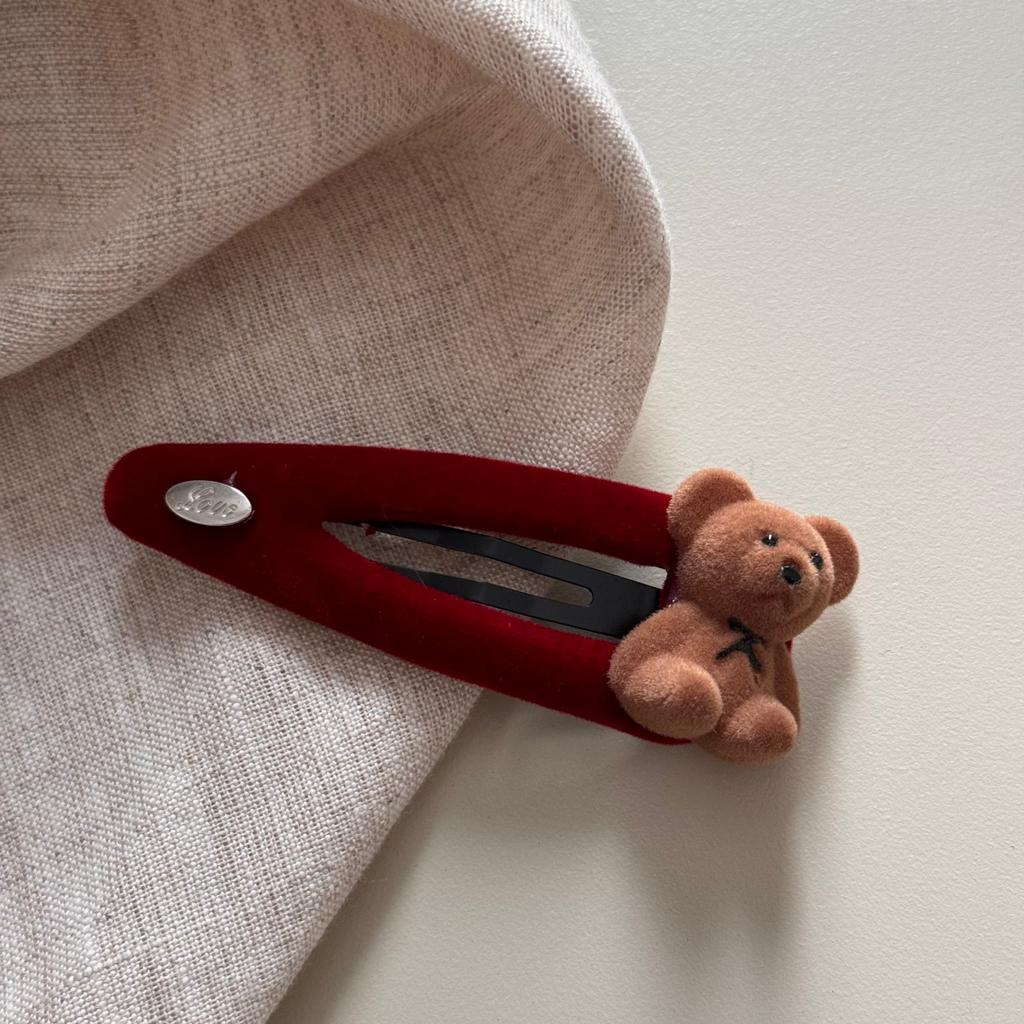 Корейские милые мультяшные 3D плюшевые заколки для волос в виде медведя для девочки, мультяшные мягкие заколки-клипсы, BB и новые аксессуары для волос