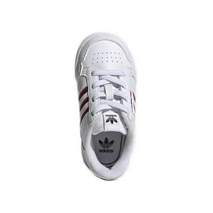 adidas Оригинальные Continental 80 Удобные повседневные полувысокие кроссовки для ходьбы Детская обувь Белый Красный S42613