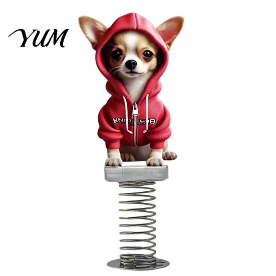 Funny Pet Bobblehead Figures for Car Cute Cat/Dog Dashboard Ornaments, 2D Flat Acrylic Decorations Decorative Center Consoles with Self Adhesive